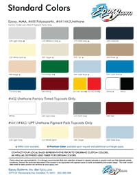 Epoxy.com Product #2 color chart